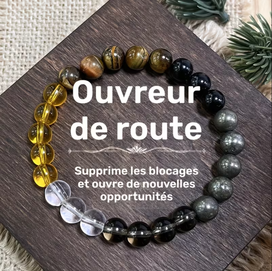 Bracelet d'Aura "Puissance Intérieure" – Œil de Tigre, Pyrite & Perles (8mm)