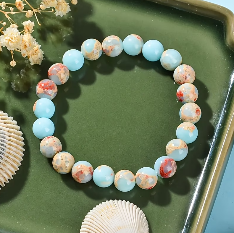 Bracelet "Océan de Sérénité" – Pierre Naturelle de Shoushan