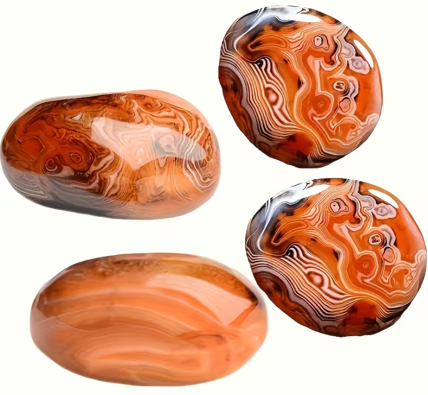 Bracelet Richesse & Abondance – Agate Rayée Rouge (8 mm)