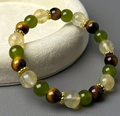 Bracelet Équilibre Ménopause – Œil de Tigre & Citrine (8 mm)
